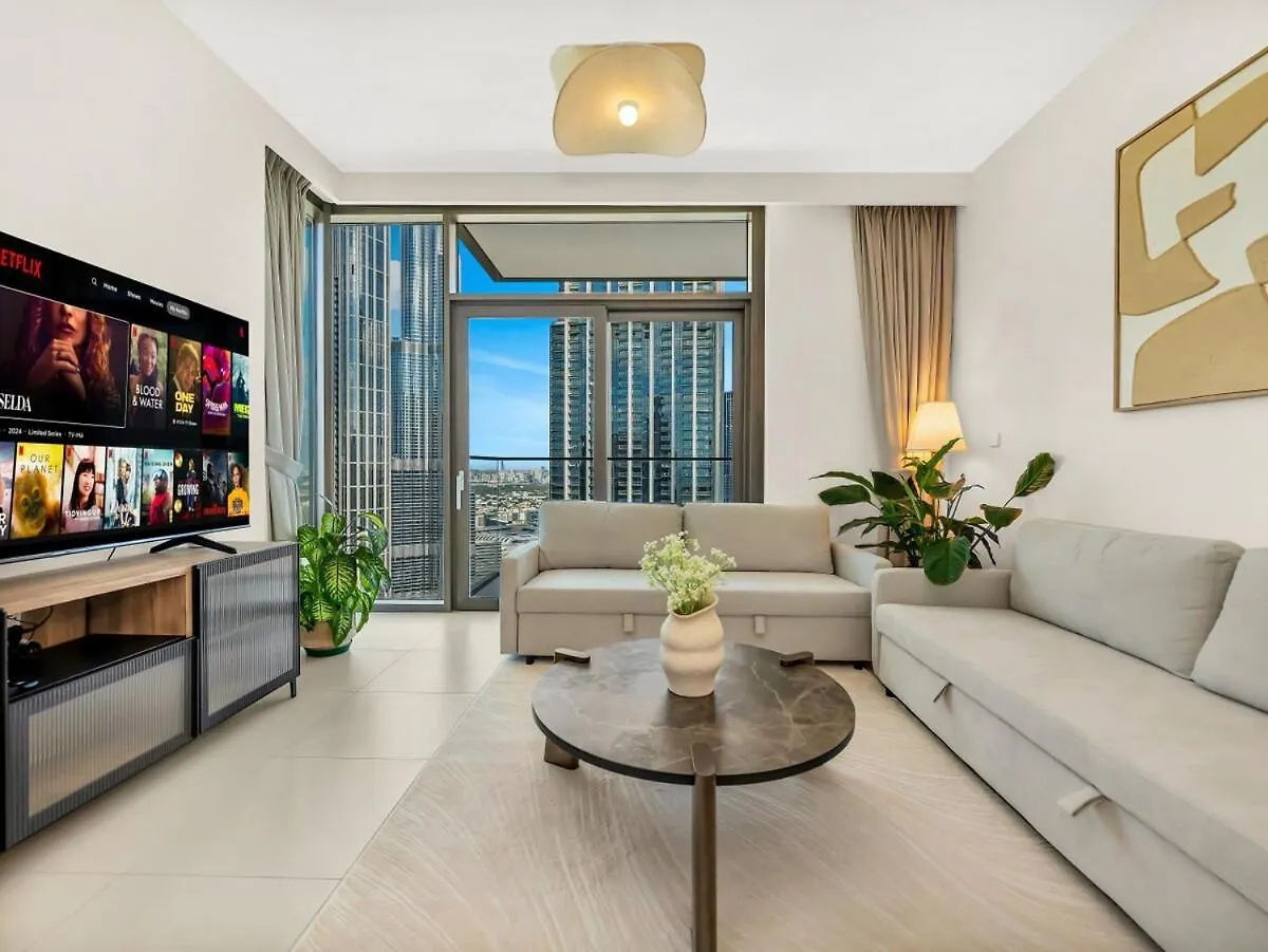 Modern High Rise 2Br Apartment With Burj Khalifa Views, Steps From Dubai Opera And Near Dubai Mall الإمارات العربية المتحدة